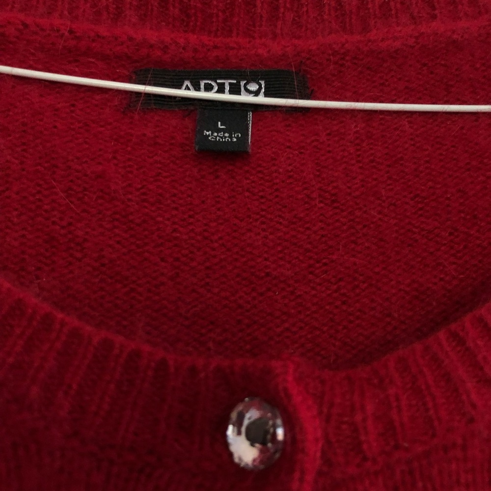 BEAUTIFUL Angora Blend Cardigan Apt 9 Women’s large red